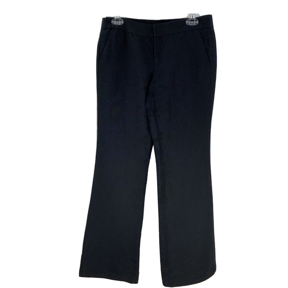 CALVIN KLEIN Women's Size 4 Pants Inseam Black Linen Cotton Blend